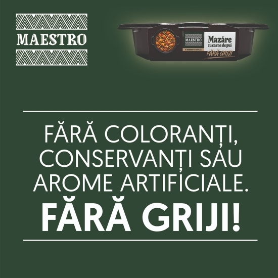 Mâncare de mazăre cu carne de pui 400g