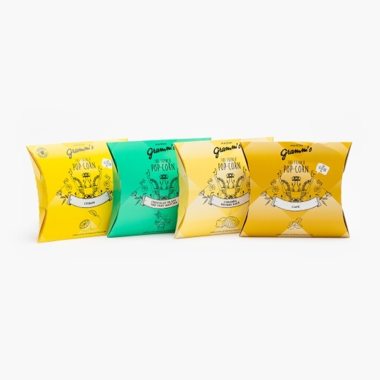 Cutie cadou 4 pliculețe popcorn cu ceai verde Matcha 120g