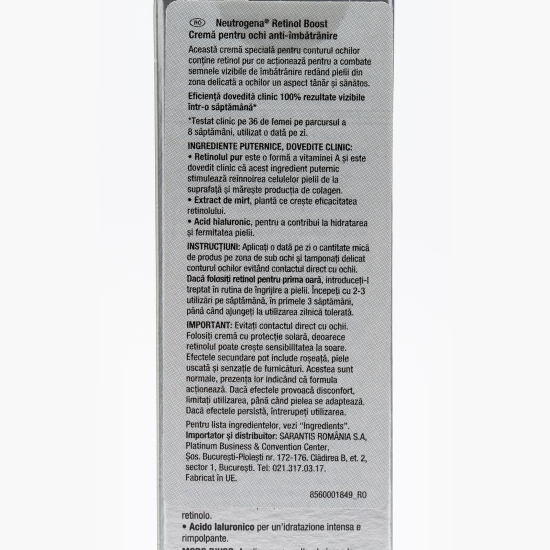 Cremă pentru ochi anti-îmbătrânire Retinol Boost 15ml
