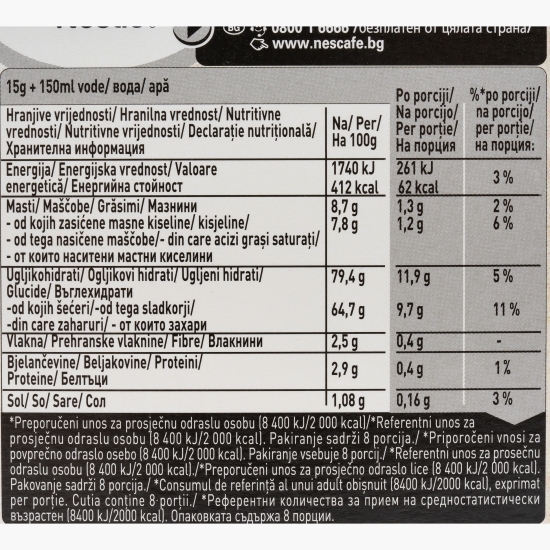 Mix de cafea instant Classic Mocha plicuri 8x15g
