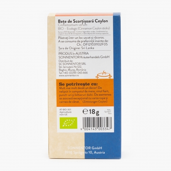 Bețe de scorțișoară Ceylon eco 18g