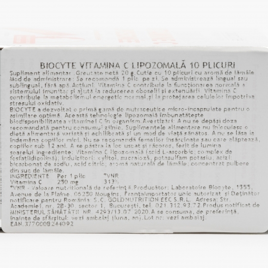 Vitamina C lipozomală 10 plicuri