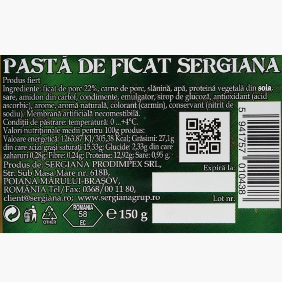 Pastă de ficat de porc 150g