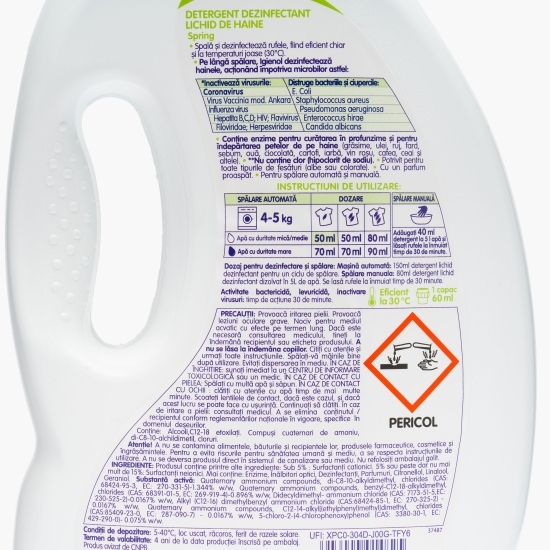 Detergent de rufe dezinfectant Spring Fresh 54 spălări 2.7l