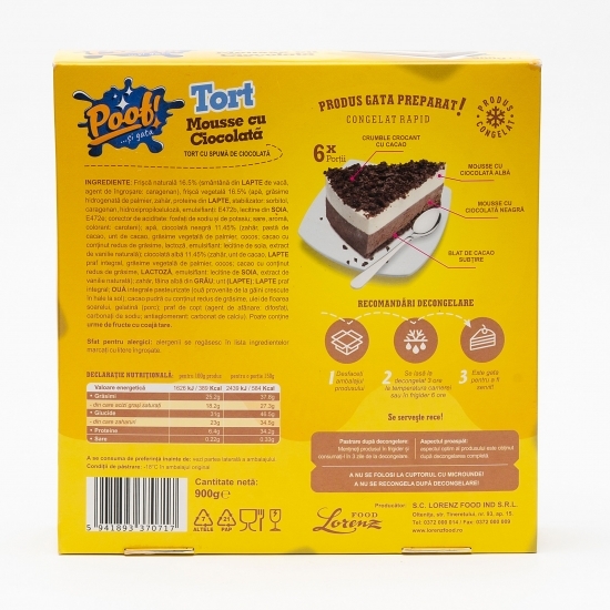 Tort cu mousse ciocolată 900g