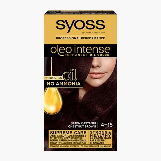 Vopsea de păr permanentă fără amoniac Color Oleo 4-15 ches brown 115ml