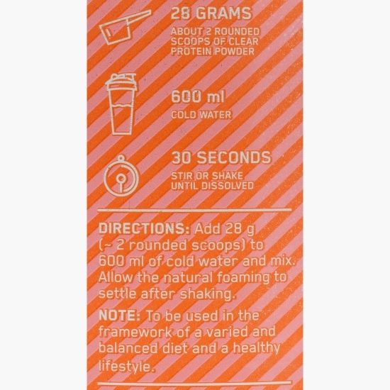 Proteine vegetale zero zahăr Gold Standard Clear Plant, aromă piersici, 280g 