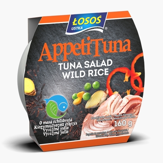 Salată cu ton, orez sălbatic, ghimbir și legume 160g