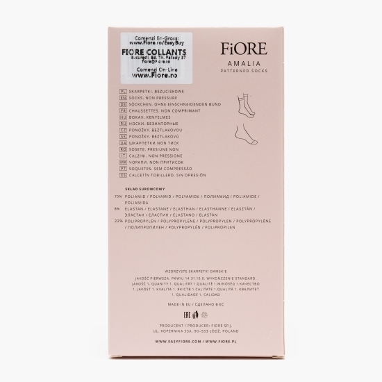 Șosete Amalia 20 den Amarant/Black/Poudre