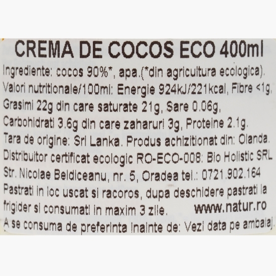 Cremă de cocos eco 400ml