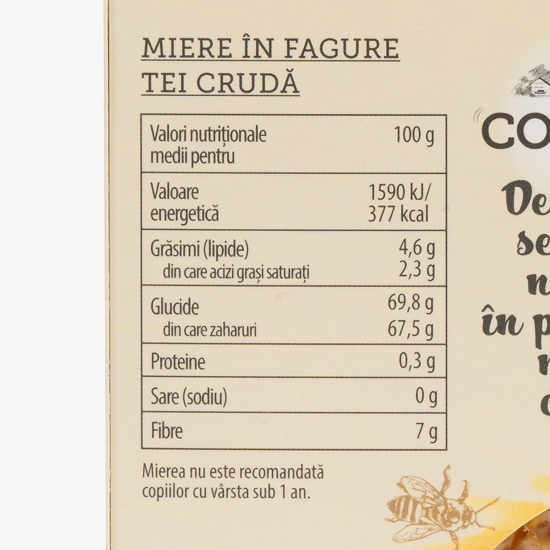 Miere de tei crudă în fagure 150g