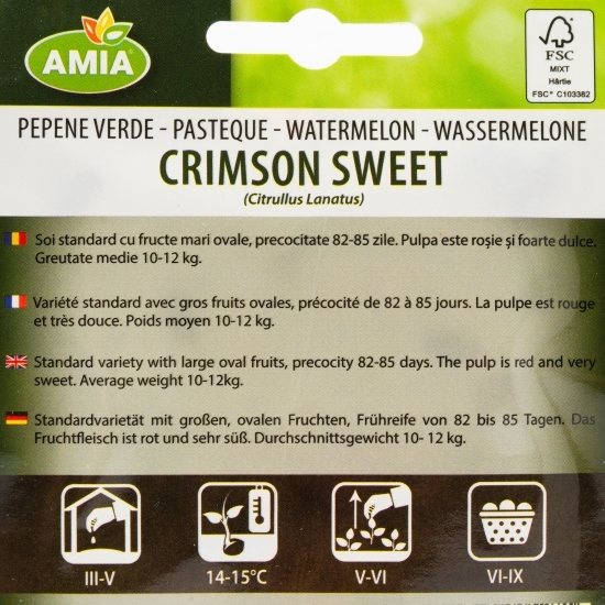 Semințe pepene verde Crimson sweet 1.6g