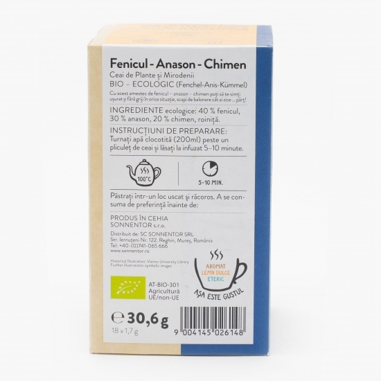 Ceai eco plante fenicul, anason, chimen 18 plicuri