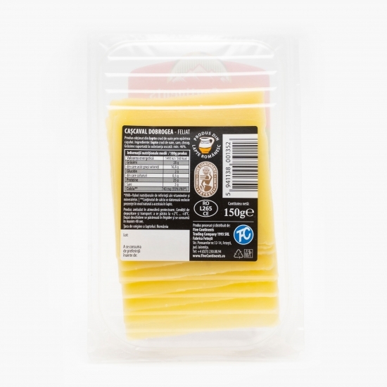 Cașcaval de Dobrogea felii, din lapte de oaie 150g