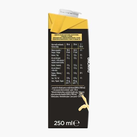 Băutură UHT din lapte cu gust de vanilie, bogată în proteine, 0.25l