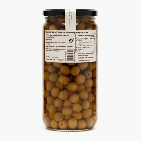 Măsline Arbequina în saramură, 440g