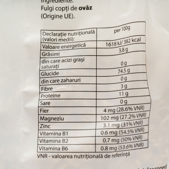 Fulgi de ovăz crocanți 250g