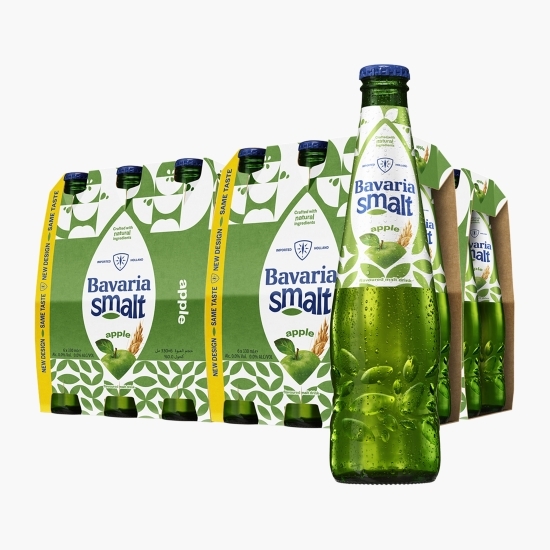 Bere blondă fără alcool cu aromă de măr, 6x0.33l