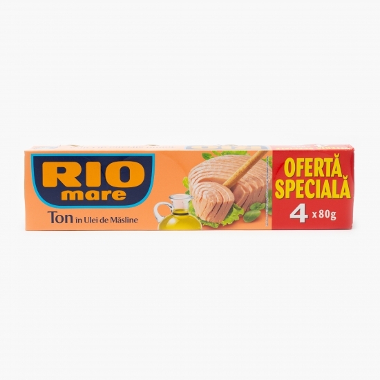 Ton în ulei de măsline 4x80g