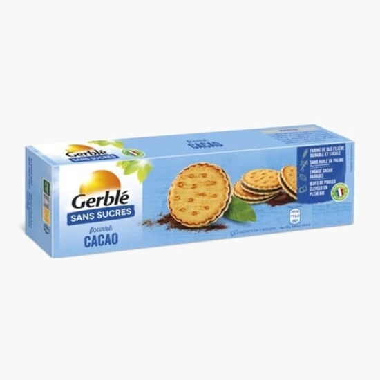Biscuiți sandviș crocanți cu ciocolată fără zahăr adăugat 185g