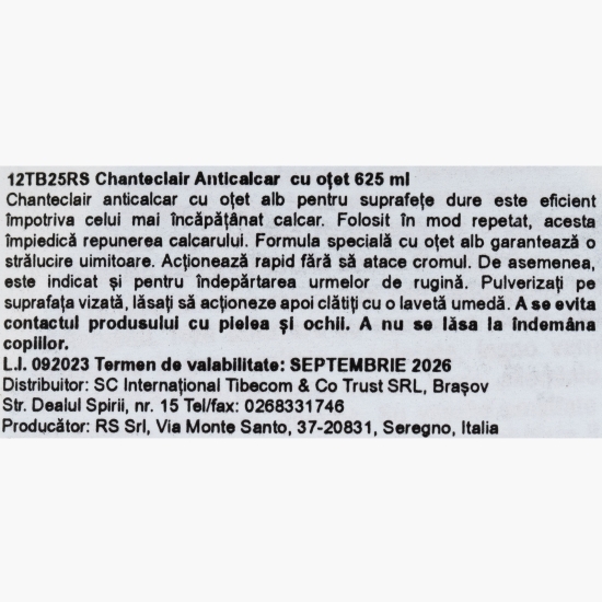 Soluție anticalcar cu oțet 0.625l