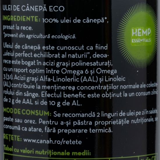 Ulei de cânepă eco 250ml