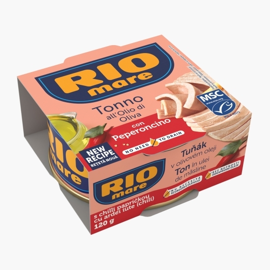 Ton în ulei de măsline cu ardei iute, 120g