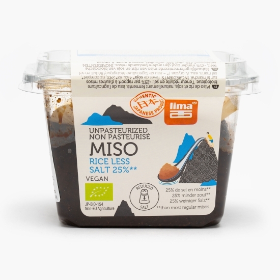 Pastă miso eco nepasteurizată, cu conținut redus de sare 300g