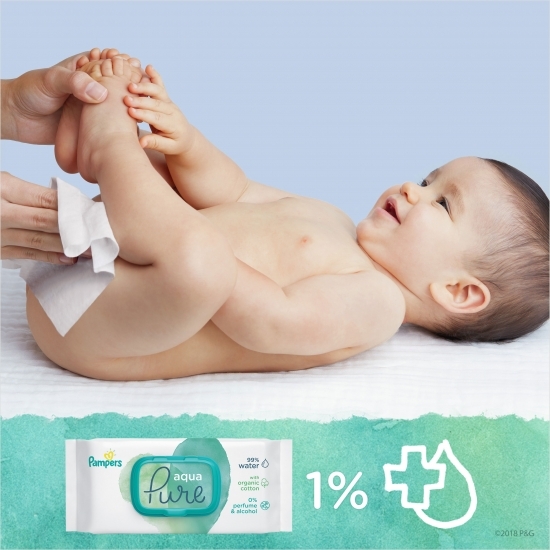 Șervețele umede pentru bebeluși, Aqua Pure 3x48 buc