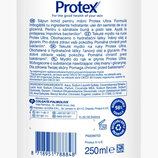 Săpun lichid antibacterian Ultra 250ml 