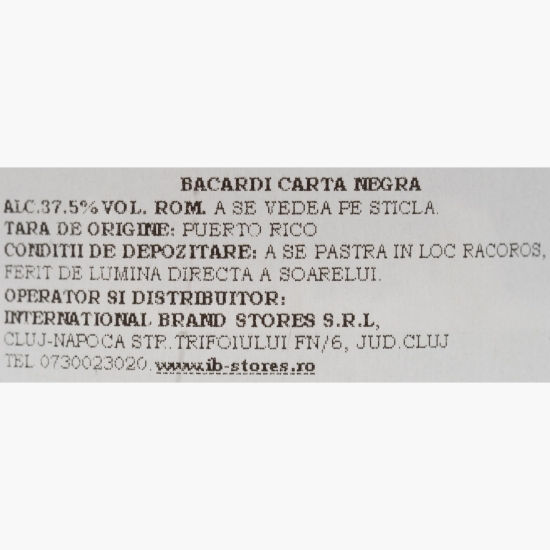 Rom Carta Negra 37.5% alc. 0.7l