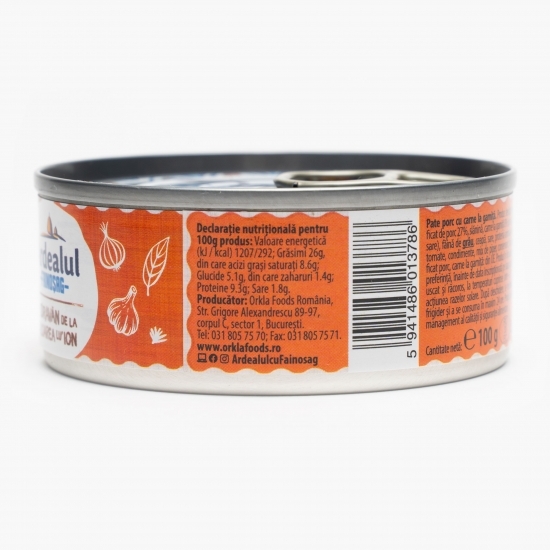 Pate de porc rețetă Floarea 100g