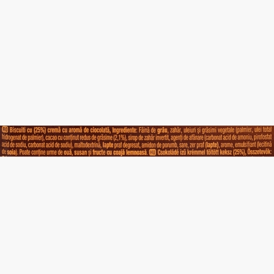 Biscuiți vanilie cu cremă cacao 61g