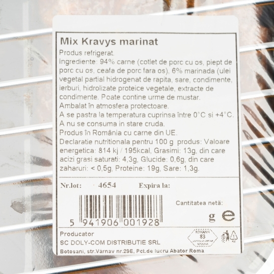 Mix Grill marinat cotlet, piept, ceafă 1.5Kg