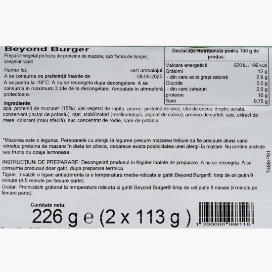 Burger vegetal  2x113g