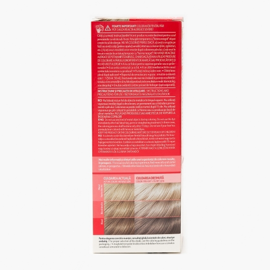 Vopsea permanentă pentru păr Ultra 10.2 blond argintiu 100ml