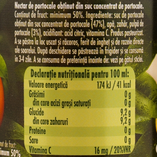 Nectar de portocale, cu pulpă 1l