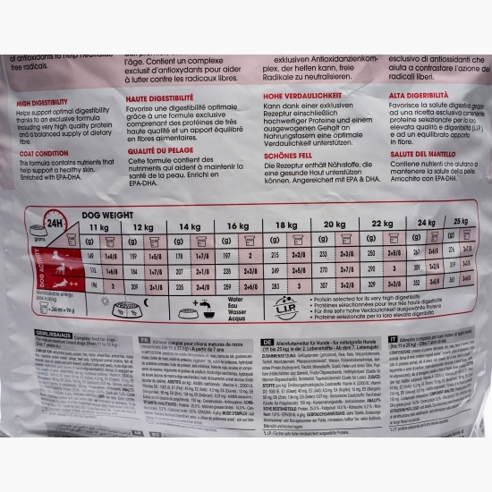 Hrană uscată pentru câini, 15Kg, Medium Adult 7+