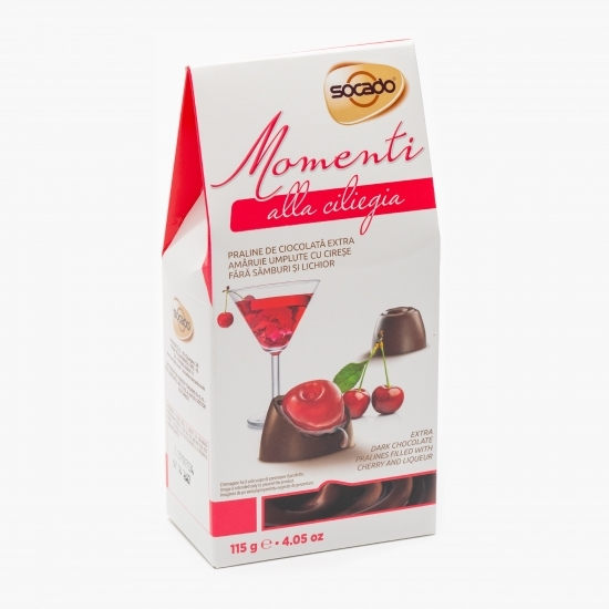 Praline de ciocolată umplute cu cireșe și lichior 115g