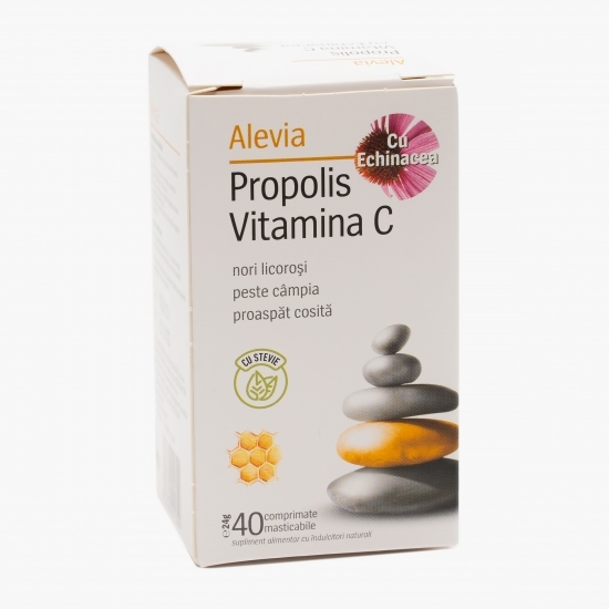Propolis Vitamina C cu echinacea și stevie 40 comprimate masticabile