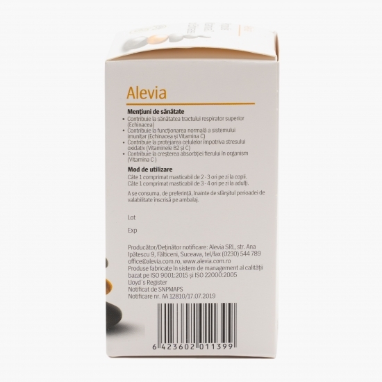 Propolis Vitamina C cu echinacea și stevie 40 comprimate masticabile