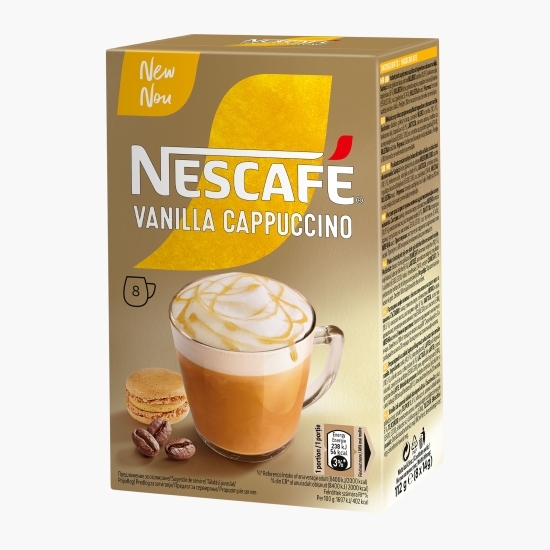 Mix de cafea instant Cappuccino Vanilla plicuri 8x14g