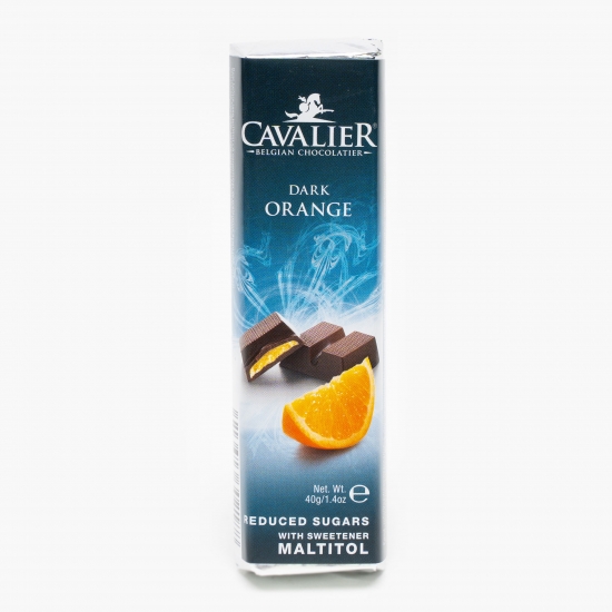 Baton ciocolată neagră și cremă de portocale 40g