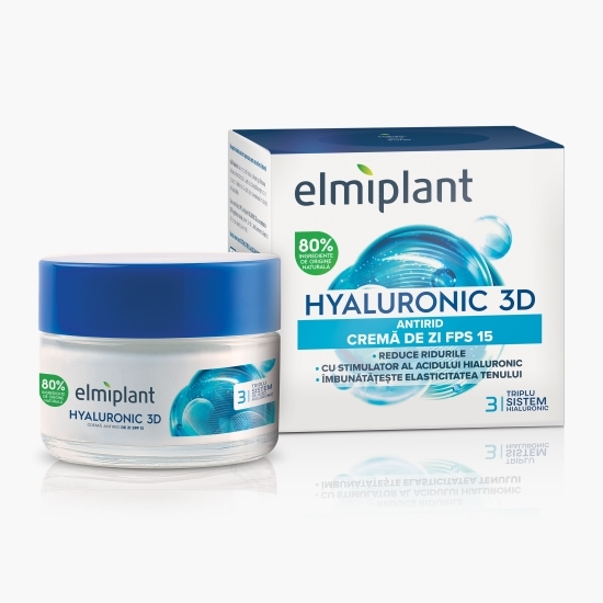 Cremă antirid de zi SPF15, Hyaluronic 3D, 50ml