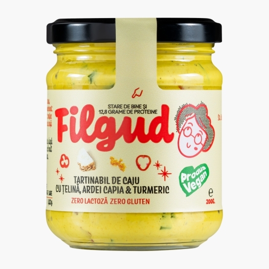 Produs tartinabil din caju cu țelină, ardei capia și turmeric 200g