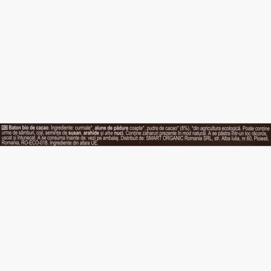 Batoane eco cu cacao, vegan, fără gluten, fără zahăr adăugat 3x30g