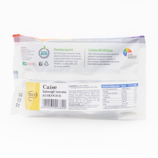 Caise întregi uscate ecologice 100g