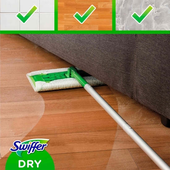 Trusă de bază: pămătuf și mop Trap&Lock + 8 lavete uscate