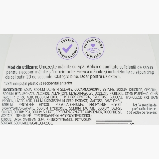 Săpun lichid cremă Semințe de in & Lapte de orez, 0.5l