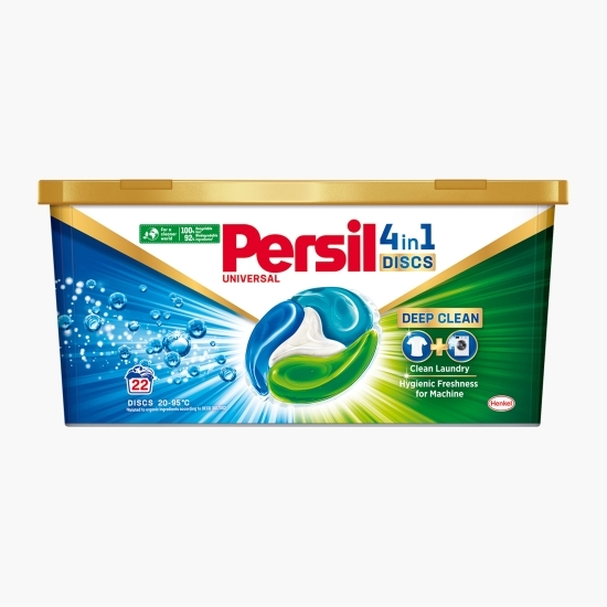 Detergent de rufe capsule, Universal, Discs, 4în1 Deep Clean, 22 spălări